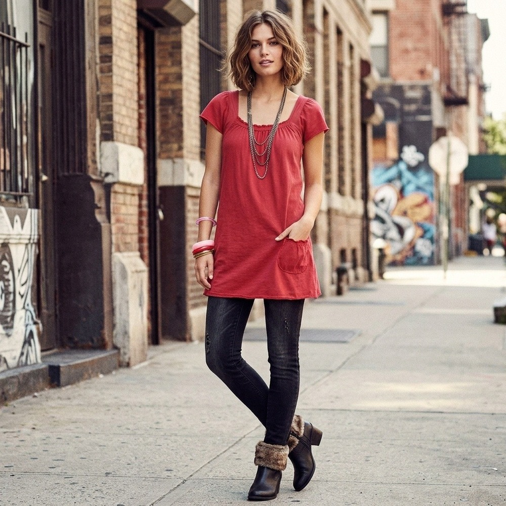 Old Navy Tunic Top L Boho Cottage Rustic Y2K 2000s Indie Sleaze Peasant Fairy